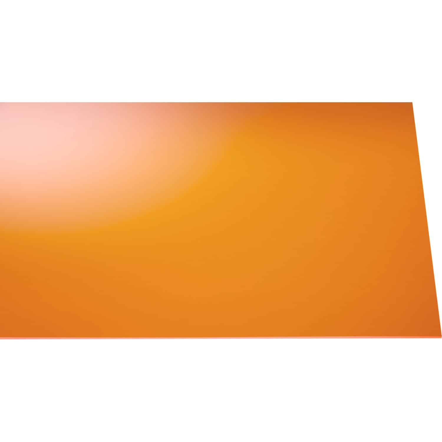 Acryl Platte Eben 3 mm Glatt Orange 1500 mm x 500 mm