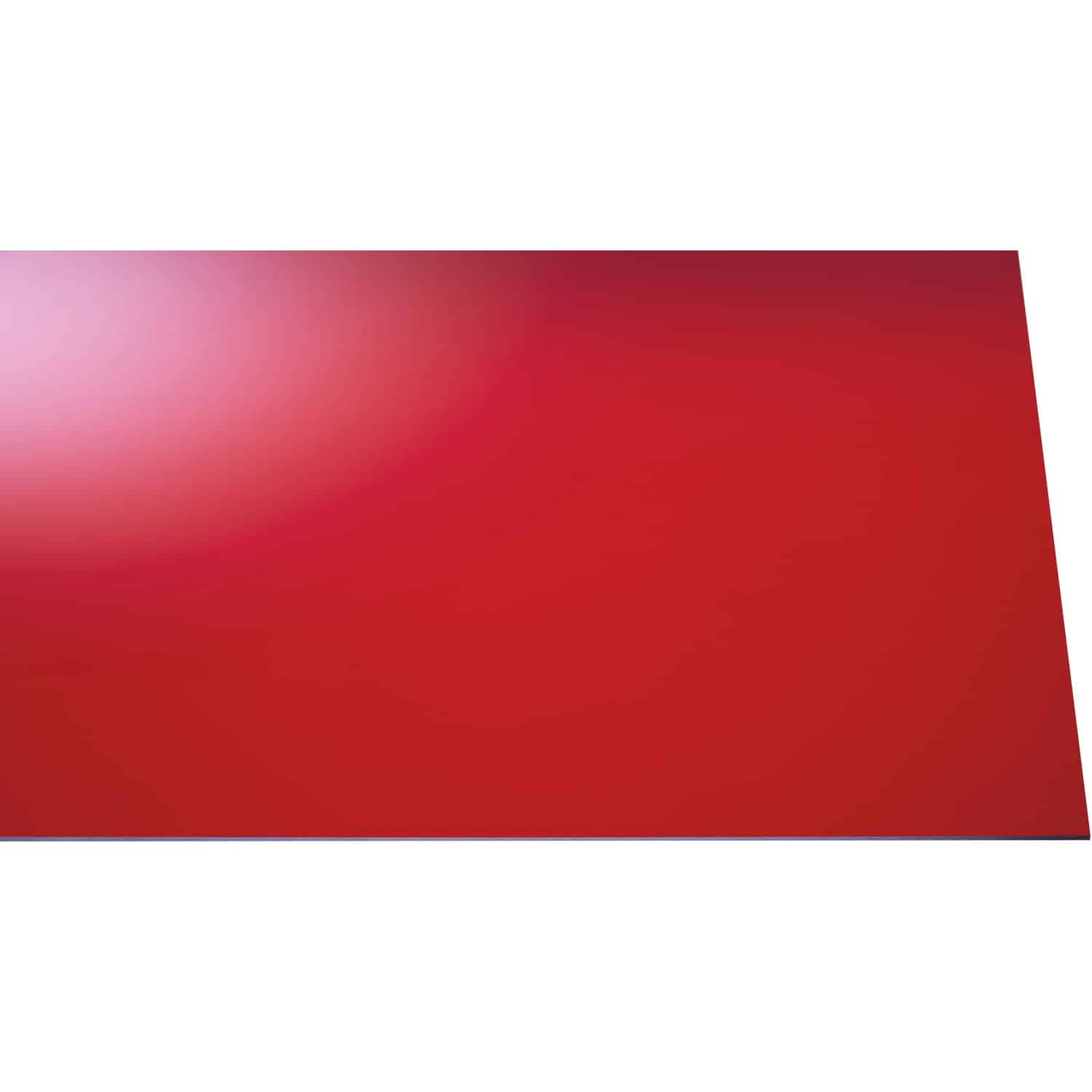 Acryl Platte Eben 3 mm Glatt Rot 250 mm x 500 mm