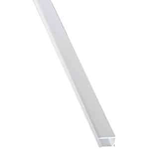 Alu-U-Profil weiß mit Tropfnase 10 mm x 1050 mm