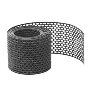 Daprona Vogelschutzgitter Lüftungsband PVC 5m x 150mm Schwarz Belüftung