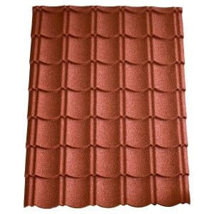 Easypan Metalldachpfanne Ziegeloptik Granulat Rot 1.135 mm x 860 mm