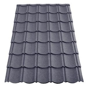 Easypan Metalldachpfanne Ziegeloptik Granulat Schiefer 1.135 mm x 860 mm