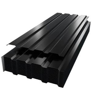 Garmio Profilblech Set 15 Stück Dachblech 115x45 Verzinkter Stahl Schwarz