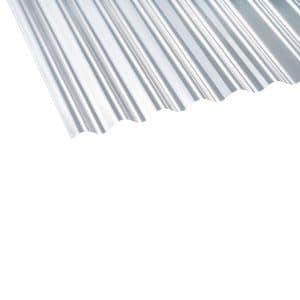 Gutta PVC-Wellplatten Sinus 76/18 Transparent 120 cm x 80 cm 10 Stück
