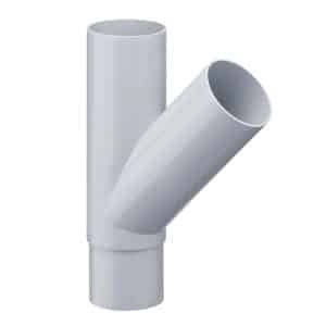 Inefa Abzweiger Fallrohr PVC 45 Grad DN 100/50 Grau Dachentwässerung