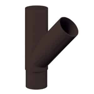 Inefa Abzweiger Fallrohr PVC 45 Grad DN 50/50 Dunkelbraun Dachentwässerung