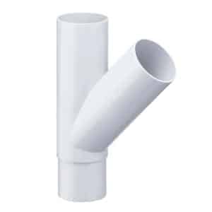 Inefa Abzweiger Fallrohr PVC 45 Grad DN 75/50 Weiß Dachentwässerung