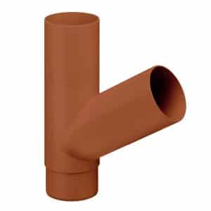 Inefa Abzweiger Fallrohr PVC 60 Grad DN 100/75 Braun Dachentwässerung