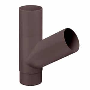 Inefa Abzweiger Fallrohr PVC 60 Grad DN 100/75 Dunkelbraun Dachentwässerung