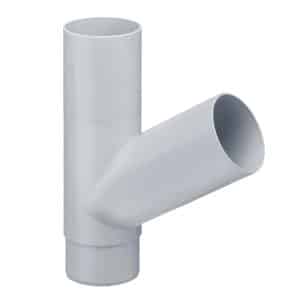 Inefa Abzweiger Fallrohr PVC 60 Grad DN 125/125 Grau Dachentwässerung