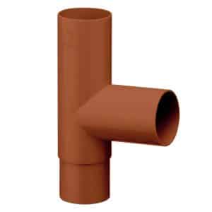 Inefa Abzweiger Fallrohr PVC 87 Grad DN 50/50 Braun Dachentwässerung