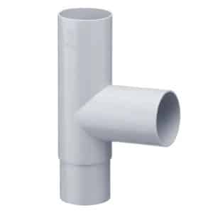 Inefa Abzweiger Fallrohr PVC 87 Grad DN 50/50 Grau Dachentwässerung