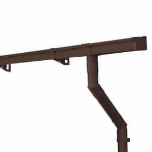 Inefa Dachrinnen Set PVC 2m NW 68 Kastenrinne 8 Dachseiten Dunkelbraun