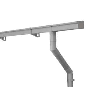 Inefa Dachrinnen Set PVC 2m NW 68 Kastenrinne Spielhaus Grau