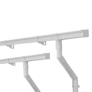 Inefa Dachrinnen Set PVC 2x 5m NW 68 Kastenrinne Weiß Dachentwässerung