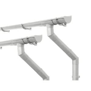 Inefa Dachrinnen Set PVC 2x 7m NW 100 Halbrund Gartenhaus Weiß