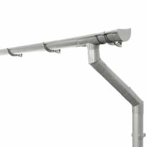 Inefa Dachrinnen Set PVC 3m NW 100 Halbrund für Gartenhaus Carport Grau