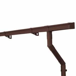 Inefa Dachrinnen Set PVC 5m NW 68 Kastenrinne Dunkelbraun Dachentwässerung