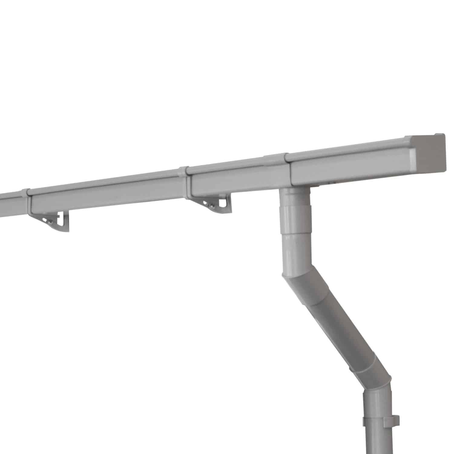 Inefa Dachrinnen Set PVC 5m NW 68 Kastenrinne Grau Dachentwässerung