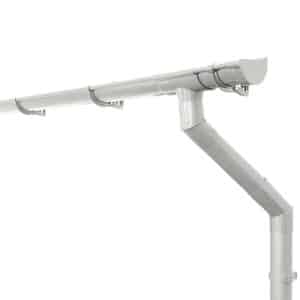 Inefa Dachrinnen Set PVC 6m NW 100 Halbrund für Gartenhaus Carport Weiß