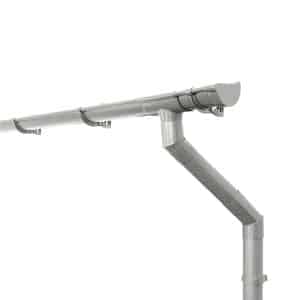 Inefa Dachrinnen Set PVC 6m NW 125 Halbrundrinne Gartenhaus Grau