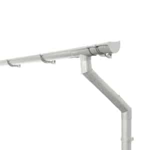 Inefa Dachrinnen Set PVC 6m NW 125 Halbrundrinne Gartenhaus Weiß