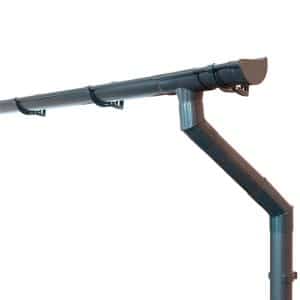 Inefa Dachrinnen Set PVC 8m NW 100 Halbrund für Gartenhaus Carport Anthrazit