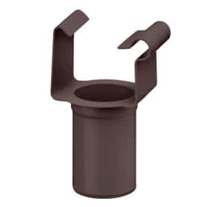 Inefa Einhangstutzen PVC DN 50/NW 68 Kastenrinne Dunkelbraun Dachentwässerung