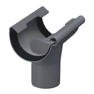 Inefa Einhangstutzen PVC NW 100/DN 75 Halbrund Anthrazit Dachentwässerung