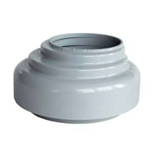 Inefa Fallrohr Verbindungsstück PVC DN 75 zu Abfluss Grau Dachentwässerung