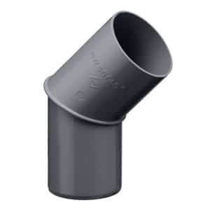 Inefa Fallrohrbogen 45 Grad PVC DN 75Anthrazit Dachentwässerung