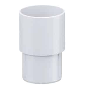 Inefa Fallrohrverbinder PVC DN 75 Weiß Verbindungselement Fallrohr