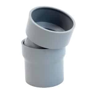 Inefa Flexibler Rohrbogen PVC DN 50 0-22 Grad Bogenstück Grau