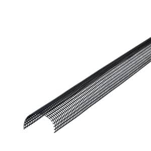 Inefa Laubschutzgitter 2m x 68mm PVC Dachrinnen Laubschutz Schwarz