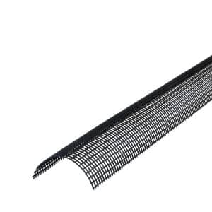 Inefa Laubschutzgitter 2m x 83mm PVC Dachrinnen Laubschutz Schwarz