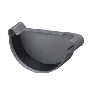 Inefa Rinnenboden Rechts PVC NW 100 Halbrund Anthrazit Abdichtung Dachrinne