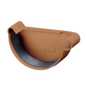 Inefa Rinnenboden Rechts PVC NW 125 Halbrund Braun Abdichtung Dachrinne