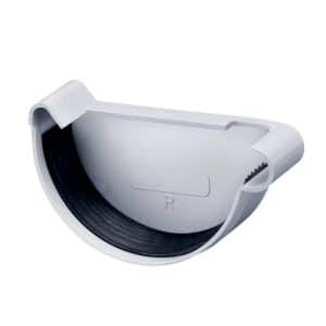 Inefa Rinnenboden Rechts PVC NW 150 Halbrund Grau Abdichtung Dachrinne