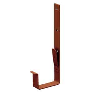 Inefa Rinnenhalter Kastenrinne Stahl NW 68 PVC Beschichtet Braun