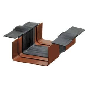 Inefa Rinnenverbinder Carportrinnen Kastenrinne 21cm Braun Verbindungsstück