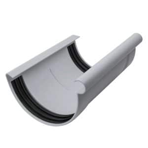 Inefa Rinnenverbinder Halbrund PVC NW 150 Grau Dichtes Verbindungsstück