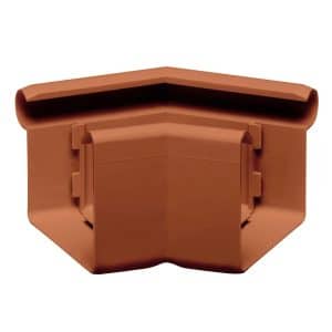 Inefa Rinnenwinkel 135 Grad Außeneck NW 68 Kastenrinne PVC Braun