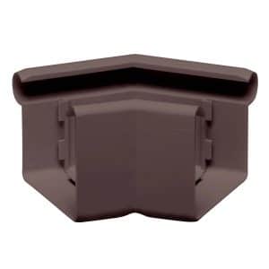 Inefa Rinnenwinkel 135 Grad Außeneck NW 68 Kastenrinne PVC Dunkelbraun