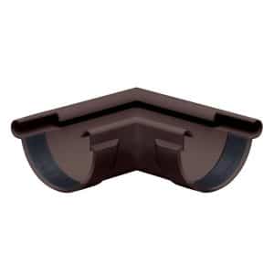 Inefa Rinnenwinkel 90 Grad Außeneck NW 150 Halbrund PVC Dunkelbraun