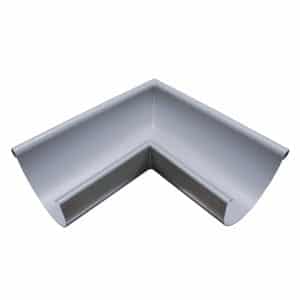 Inefa Rinnenwinkel 90 Grad Außeneck NW 180 Halbrund PVC Grau