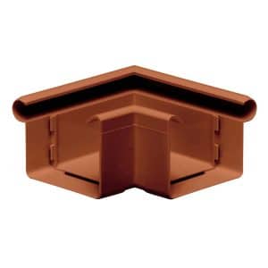 Inefa Rinnenwinkel 90 Grad Außeneck NW 68 Kastenrinne PVC Braun