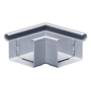 Inefa Rinnenwinkel 90 Grad Außeneck NW 68 Kastenrinne PVC Grau