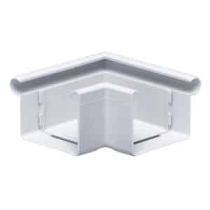 Inefa Rinnenwinkel 90 Grad Außeneck NW 68 Kastenrinne PVC Weiß