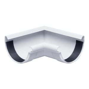 Inefa Rinnenwinkel 90 Grad Inneneck NW 125 Halbrund PVC Weiß