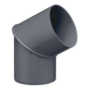 Inefa Rohrbogen 60 Grad PVC DN 75 für Fallrohr Anthrazit Verbindungselement
